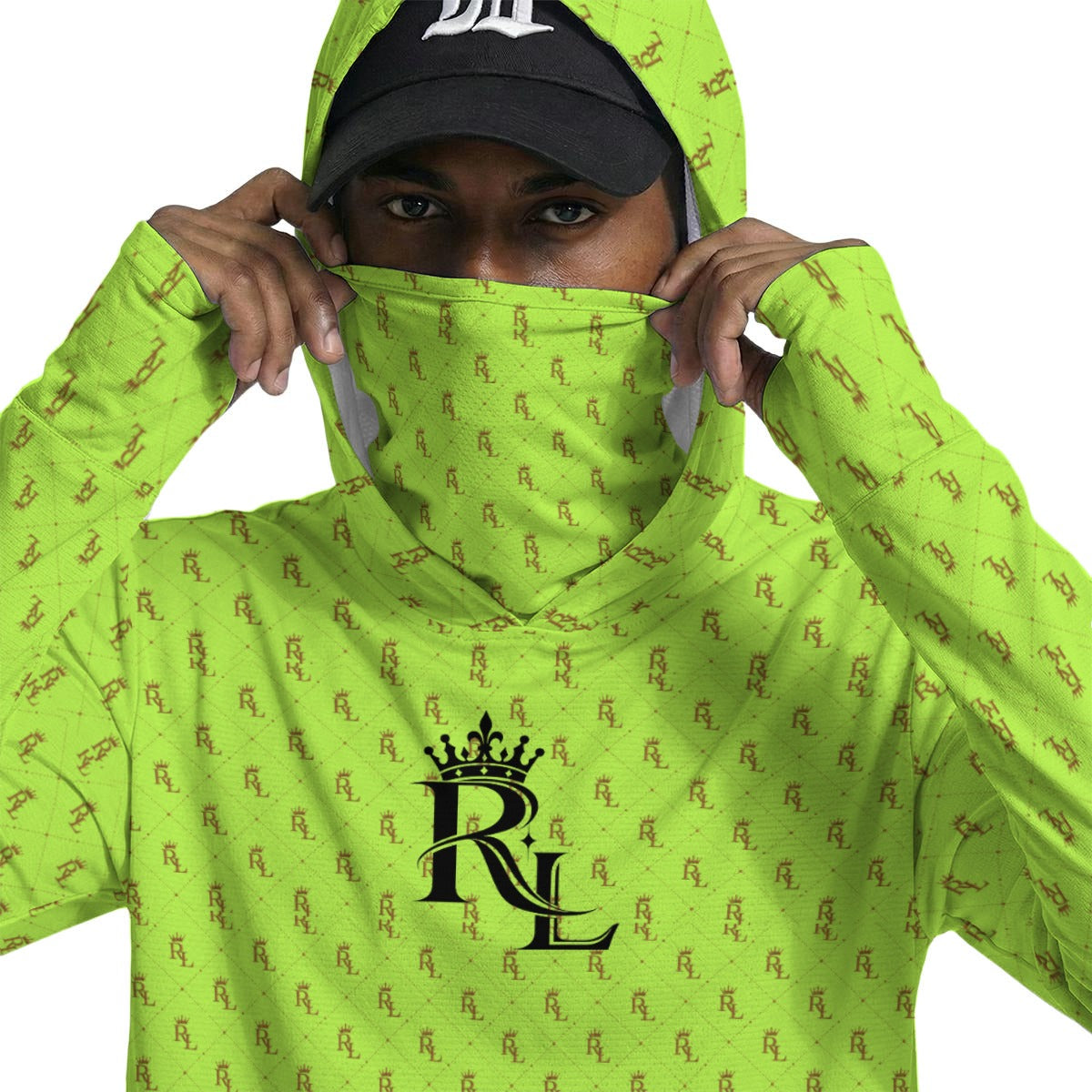 Richlisted Men’s Sun Protection Hoodie with Face Cover and Thumb Holes