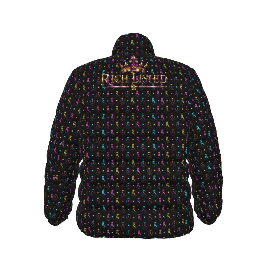 Richlisted All-Over Print Unisex Stand collar slim down jacket