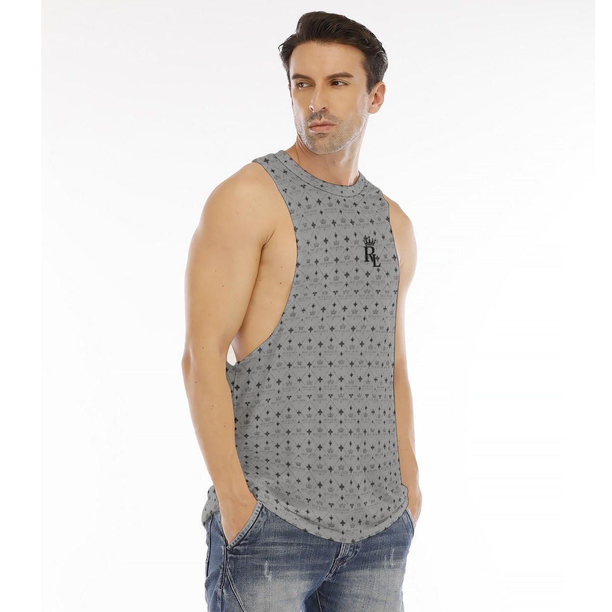 Richlisted Men's O-neck Long Tank Top