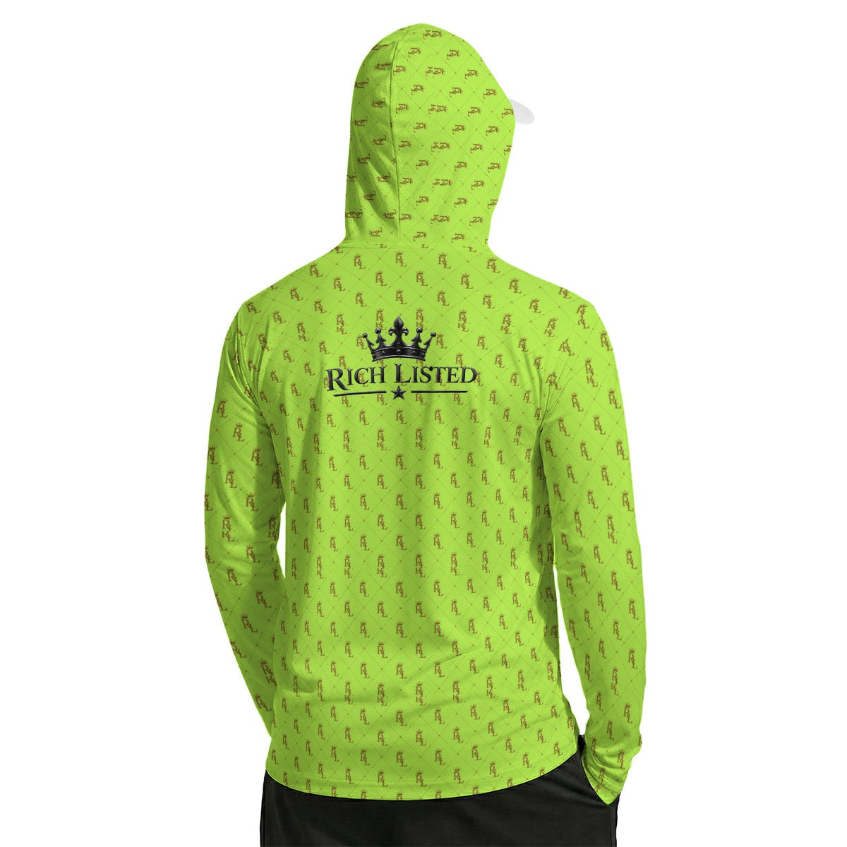Richlisted Men’s Sun Protection Hoodie with Face Cover and Thumb Holes