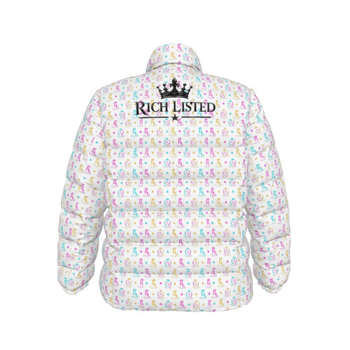 All-Over Print Unisex Stand collar slim down jacket