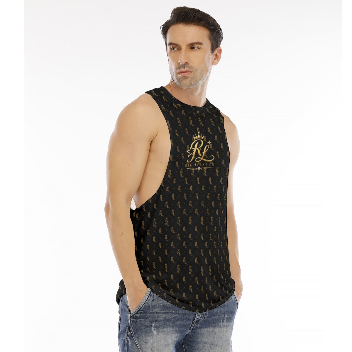 Richlisted Men's O-neck Long Tank Top