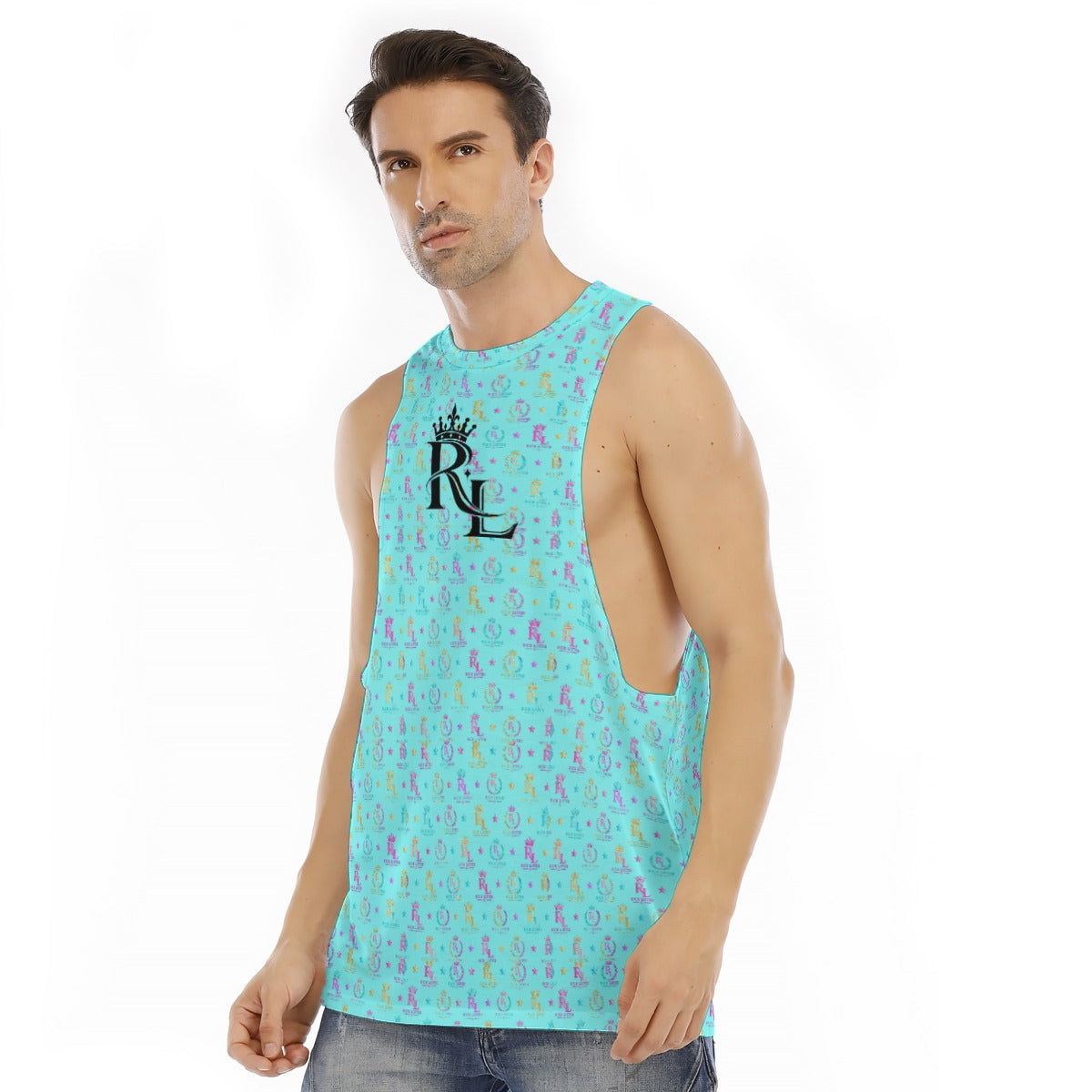 Richlisted Men's O-neck Long Tank Top