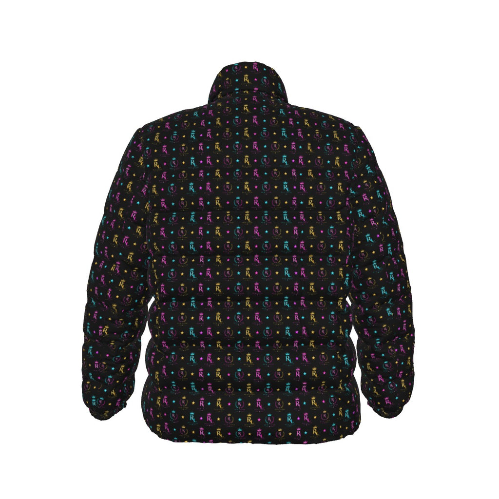 All-Over Print Unisex Stand collar slim down jacket