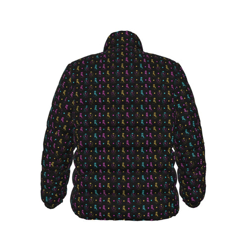 All-Over Print Unisex Stand collar slim down jacket