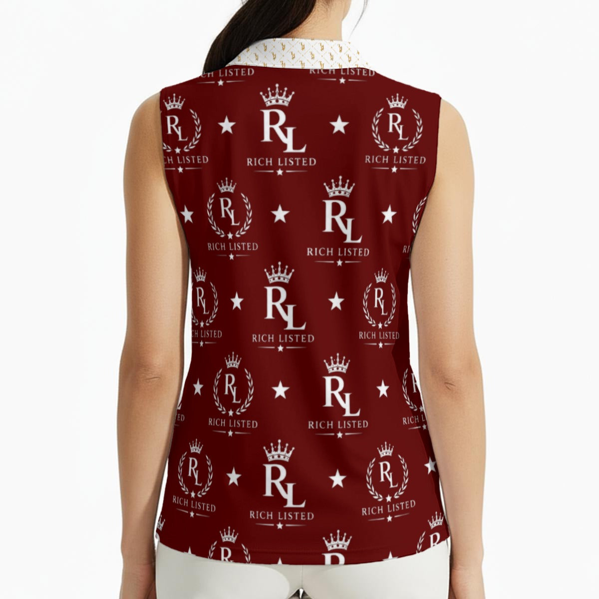 Richlisted Women's High-Elastic Sleeveless Polo Shirt