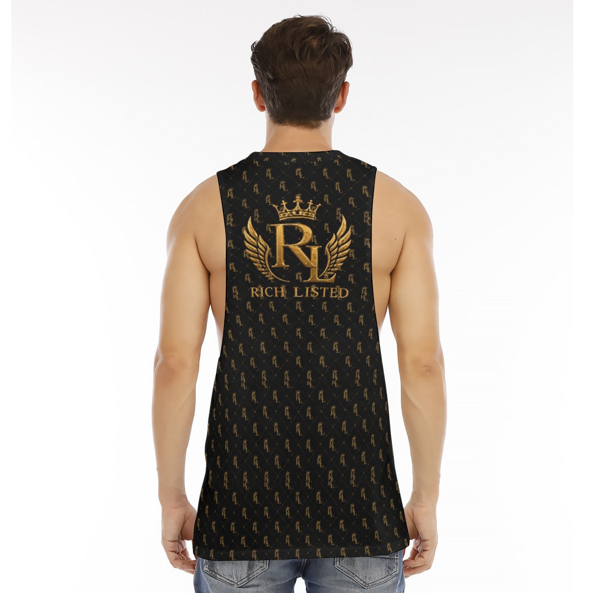Richlisted Men's O-neck Long Tank Top