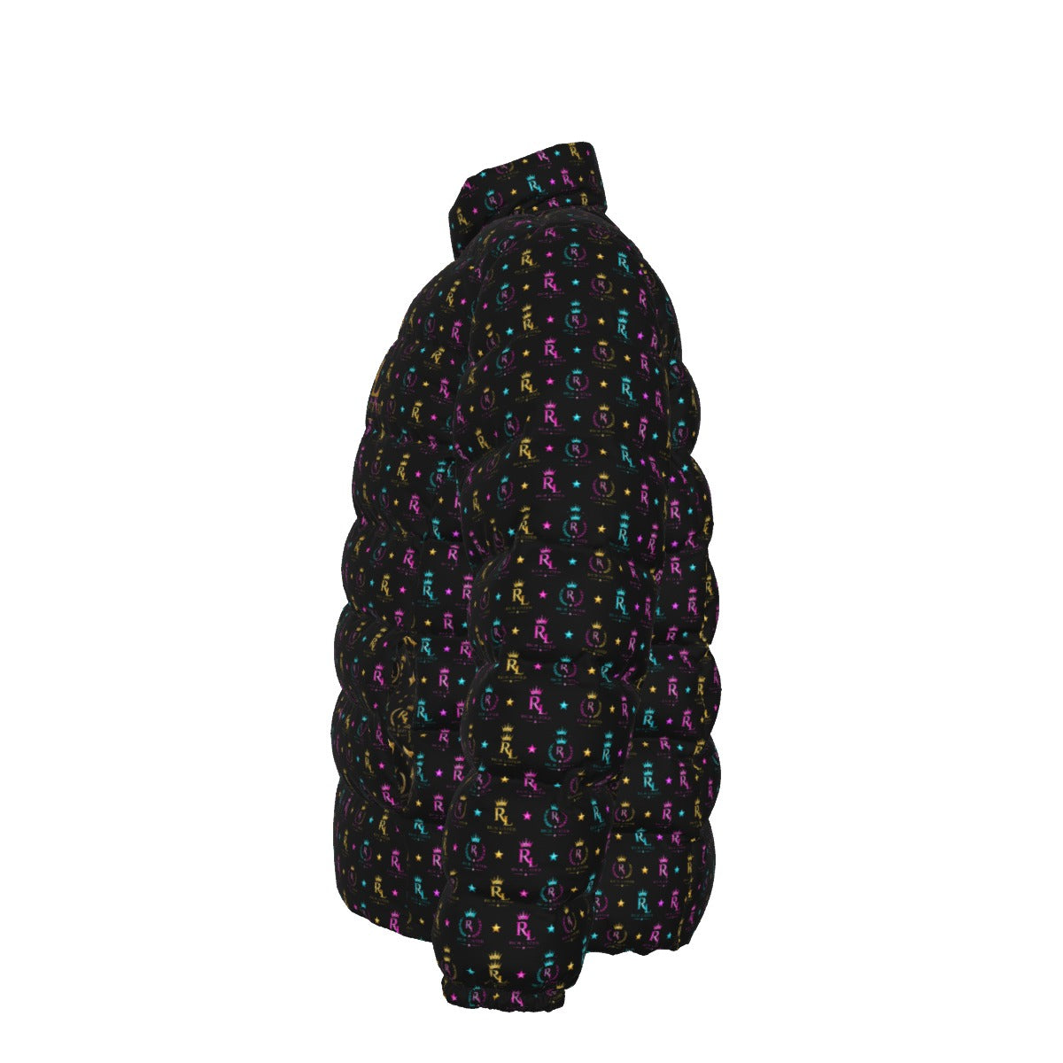 All-Over Print Unisex Stand collar slim down jacket