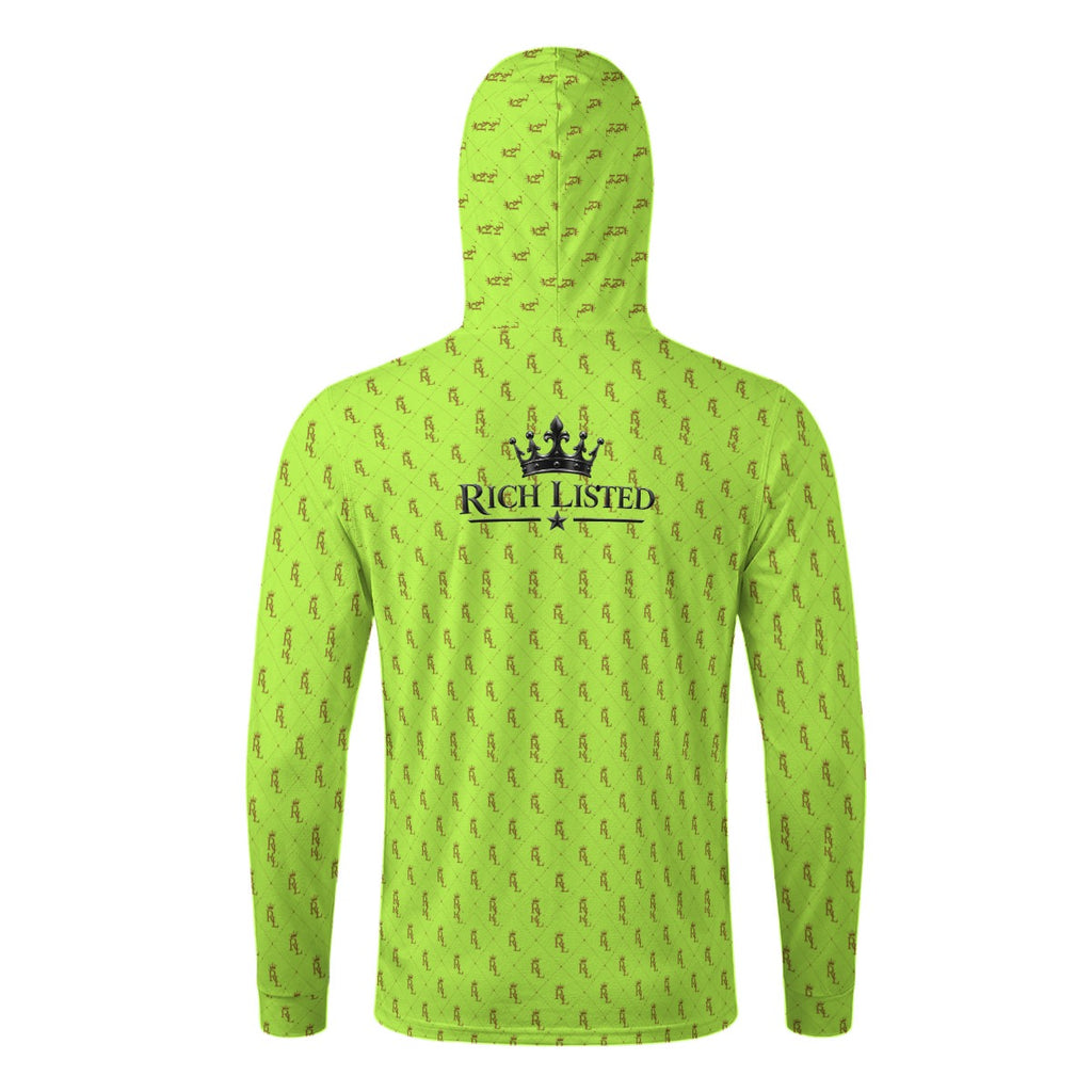 Richlisted Men’s Sun Protection Hoodie with Face Cover and Thumb Holes