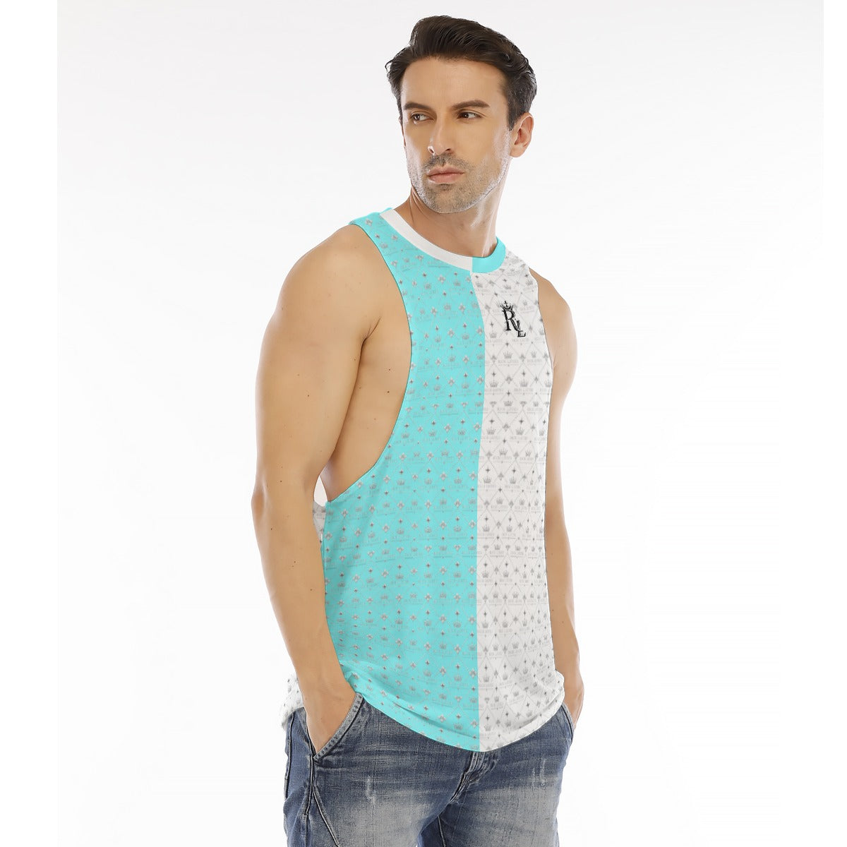 Richlisted Men's O-neck Long Tank Top