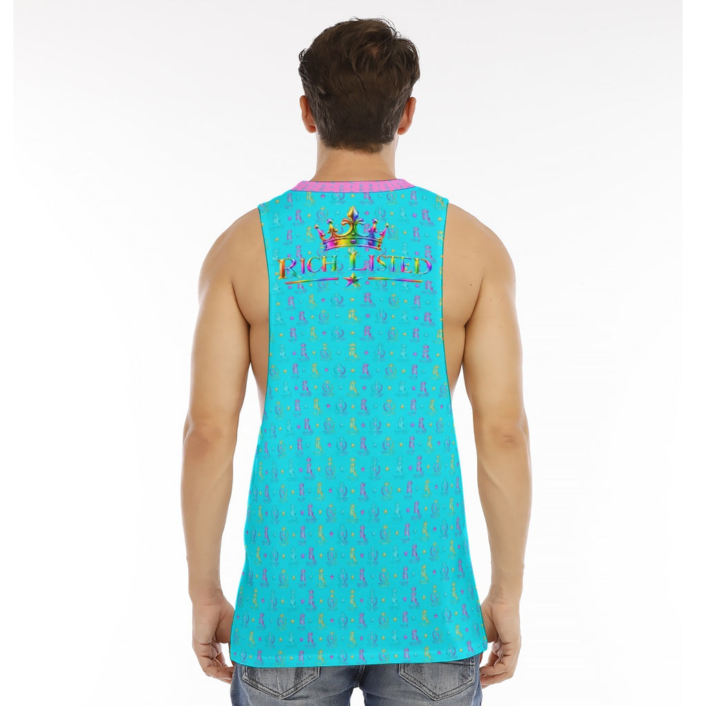 Richlisted Men's O-neck Long Tank Top
